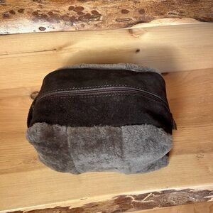Bonfanti Sheepskin Leather Made in Italy Toiletry Bag